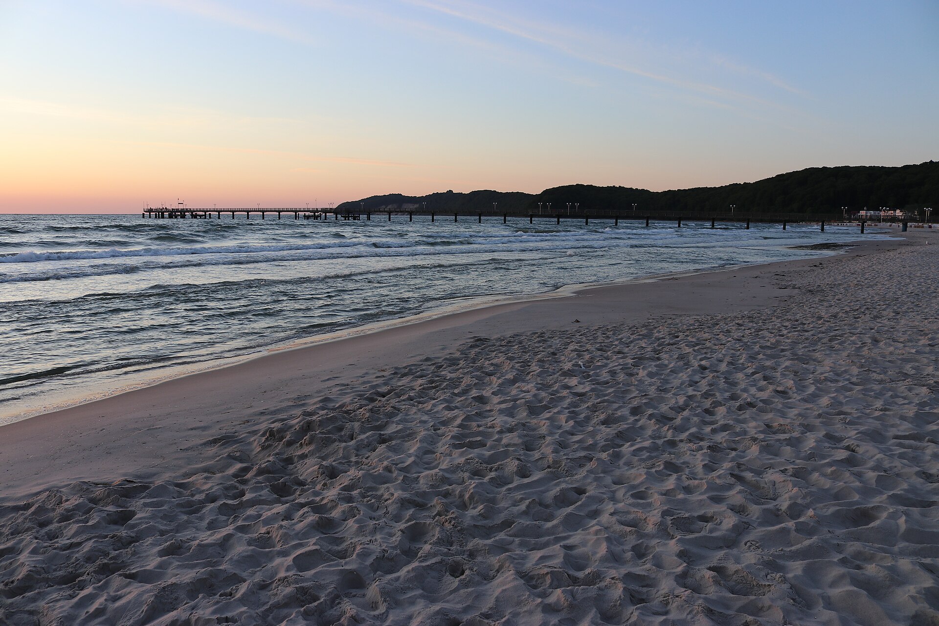 Strand in Binz am Abend
